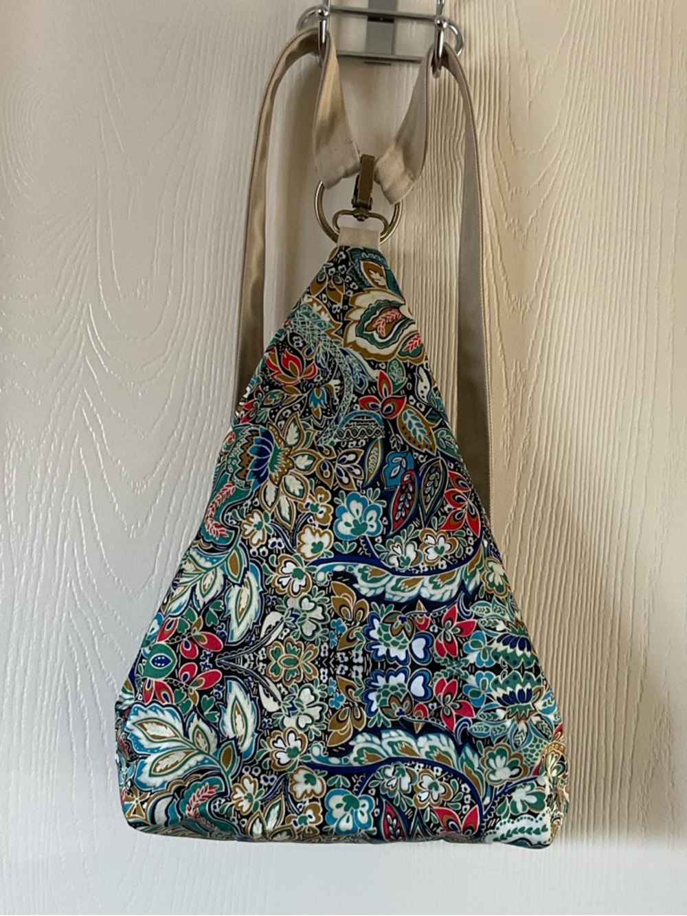 Black Butterfly Bohemian Paisley Canvas Backpack Bag
